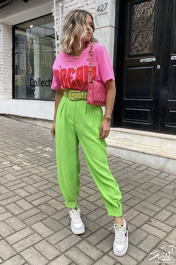 استایل با رنگ های نئونی